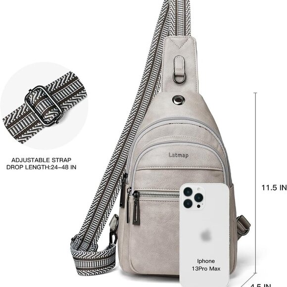 7L Sling Bag For Women Men Crossbody Shoulder Tote Blet Bags Backpack Fanny Pack - Picture 4 of 9